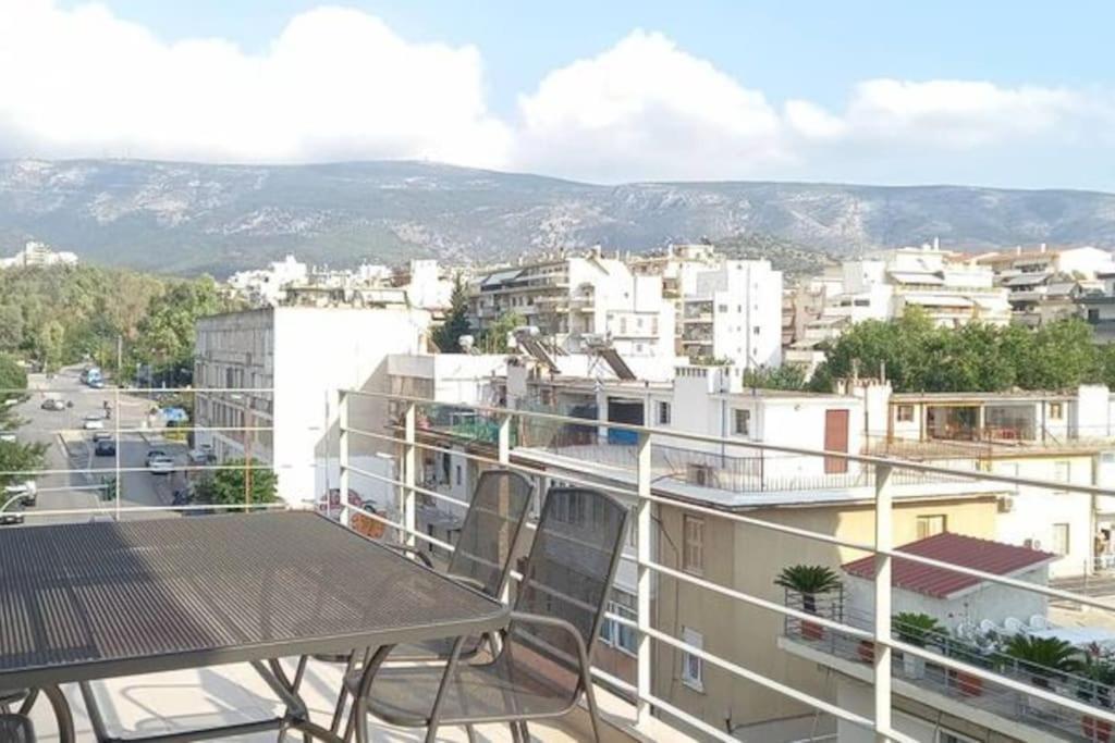 Blue -Spacious 1Bdr Corner Flat/Balcony/View Apartamento Atenas Exterior foto
